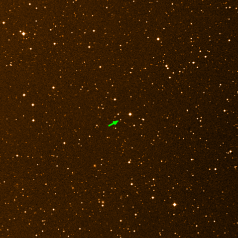 PKS 1510-089, marked by the green arrow in this star field (side length is about 10 arcminutes) of the Digitized Sky Survey, is located in the constellation Libra (weighing scales). The balance was already known in Babylonian astronomy and since antiquity it is a symbol for equality, fairness, law or civility. Star field sector of the constellation Libra. PKS 1510-089, marked by the green arrow in this star field (side length is about 10 arcminutes) of the Digitized Sky Survey, is located in the constellation Libra (weighing scales). The balance was already known in Babylonian astronomy and since antiquity it is a symbol for equality, fairness, law or civility.